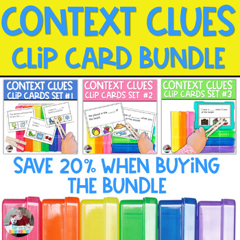 Preview of Context Clues Task Cards | Context Clues for Reading Comprehension BUNDLE