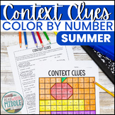 Context Clues Color By Number Great for Back to School