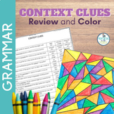 Context Clues Color by Number ELA Activity - 6th grade & M