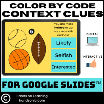 Preview of Context Clues Color by Code for Google Slides