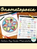Onomatopoeia Figurative Language Color by Number/Code Practice
