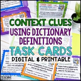 Context Clues Dictionary Task Cards