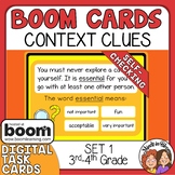 Context Clues Boom Cards Set 1 Grades 3-4 Distance Learning