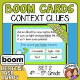 Context Clues Boom Cards Digital Task Cards Set 2 Grades 4-5