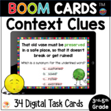 Context Clues Activities: BOOM CARDS Task Cards & Anchor C