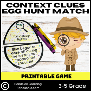 Preview of Context Clues Egg Hunt Match Game