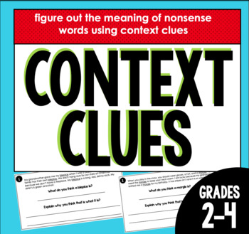 Context Clues Freebie With Distance Learning Option Tpt