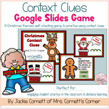 Preview of Context Clues Game Christmas Themed