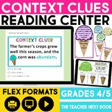 Context Clues Reading Center - Vocabulary Reading Game & A