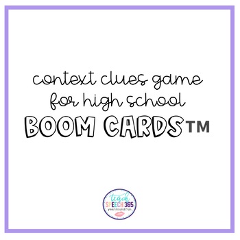 Preview of Context Clues Game for High School Boom Cards™