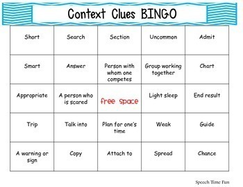 Context Clues Games by Speech Time Fun | Teachers Pay Teachers