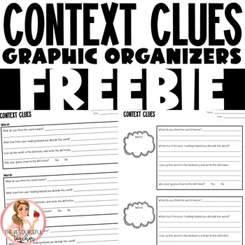 Preview of Context Clues Graphic Organizer - FREE