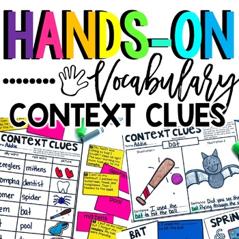 Preview of Context Clues Hands-on Vocabulary Activities, Lesson Plans, Games, Task Cards