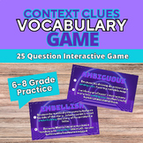 Context Clues Interactive Vocabulary Game 6-8