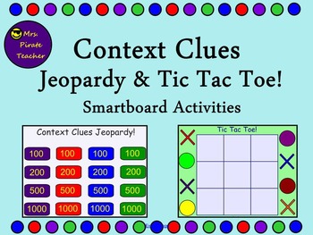 Preview of End of Grade Context Clues Jeopardy and Tic Tac Toe (Smartboard)