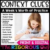 Context Clues Lesson, Practice & Assessment | Print & Digital