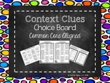 Context Clues Choice Board (Common Core Aligned)