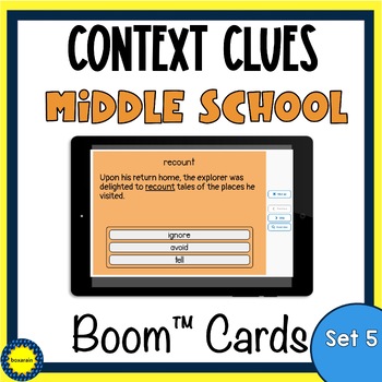 Preview of Context Clues | Middle School | Boom™ Cards | Set 5 (of 6)