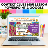 Context Clues Mini Lesson (Google Classroom & PPT) Distanc