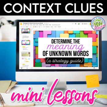 Preview of Context Clues Mini Lessons and Test-Prep Practice Worksheets