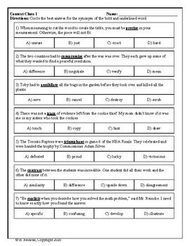 Context Clues Multiple-Choice Worksheets (6 total) by Reincke's