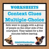 Context Clues Multiple-Choice Worksheets (6 total)