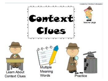 Preview of Context Clues Multiple Meaning Words