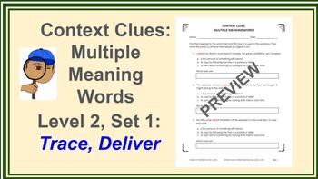Preview of Context Clues: Multiple Meaning Words Level 2 Set 1