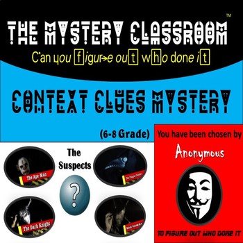 Preview of Context Clues Mystery (6-8 Grade) | The Mystery Classroom (Distance Learning)