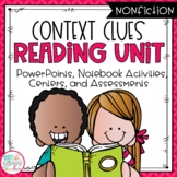 Context Clues Nonfiction Reading Unit With Centers THIRD GRADE
