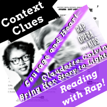 Preview of 5th and 6th Grade Context Clues Nonfiction Worksheets with Multiple Choices
