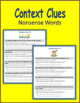 Preview of Context Clues - Nonsense Words