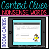 Context Clues Nonsense Words BOOM CARDS - Distance Learning