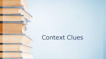 Preview of Context Clues PPT with Guided Notes