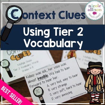 Preview of Context Clues Packet Using Tier Vocabulary
