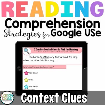 Preview of Context Clues Passages 1st Grade Reading Comprehension Activity Google Slide Use