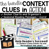 Context Clues Passages Cloze Reading Worksheets Posters Vo