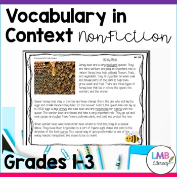 Preview of Context Clues Passages, Nonfiction Passages for Grades 1-3