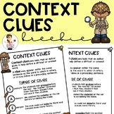 Context Clues Poster / Anchor Chart / Handout