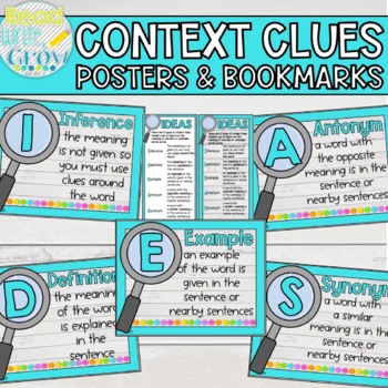 Preview of Context Clues Posters & Bookmarks