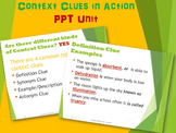 Context Clues in Action Power Point Unit