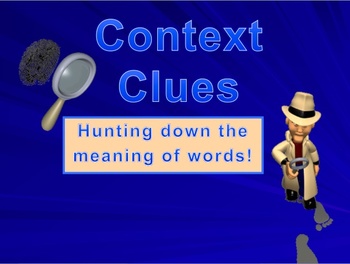 Preview of Context Clues PowerPoint lesson and Quiz