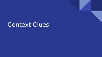 Preview of Context Clues Powerpoint