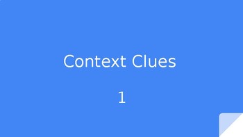 Preview of Context Clues Powerpoints Multiple Choice Powerpoint 1 (Grade 3-4)