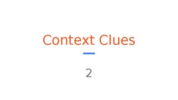 Preview of Context Clues Powerpoints Multiple Choice Powerpoint 2 (Grade 3-4)