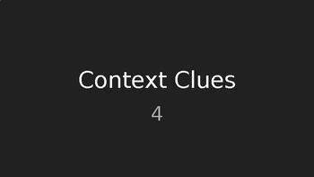 Preview of Context Clues Powerpoints Multiple Choice Powerpoint 4 (Grade 3-4)