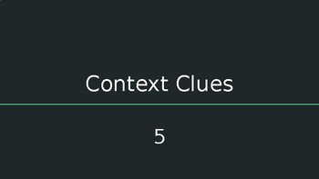 Preview of Context Clues Powerpoints Multiple Choice Powerpoint 5 (Grade 3-4)