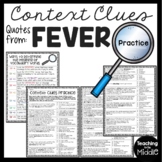 Context Clues Practice Worksheet #3 for Middle School on F
