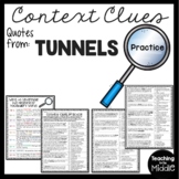 Context Clues Practice Worksheet #5 Middle School from Tunnels