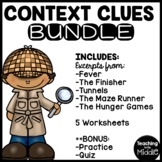 Context Clues Practice Bundle- 5 worksheets for Middle School